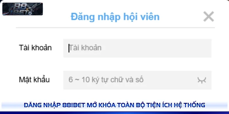 Đăng nhập 88IBET mở khóa toàn bộ tiện ích hệ thống 