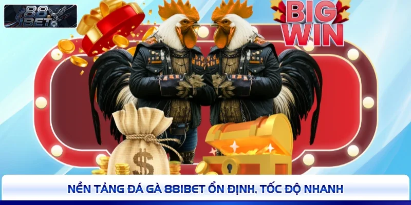 Nền tảng đá gà 88IBET ổn định, tốc độ nhanh 
